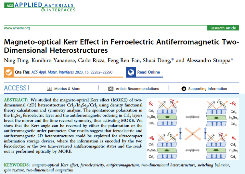 Magneto-Optical Kerr effect in an Anti-ferromagnetic Polar Heterostructure