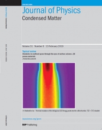 Journal of Physics: Condensed Matter cover