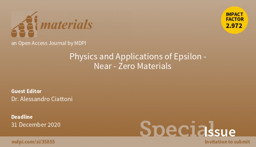 Special Issue &quot;Physics and Applications of Epsilon-Near-Zero Materials&quot;