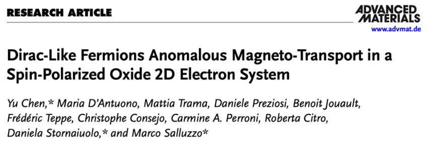 Dirac-like fermions physics in epitaxial engineered oxide spin-polarized 2DEG open perspectives for Quantum spin-orbitronic applications