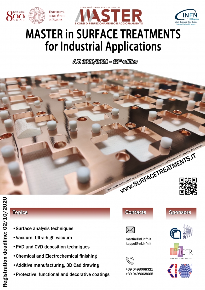 Master in Surface Treatments for Industrial Applications