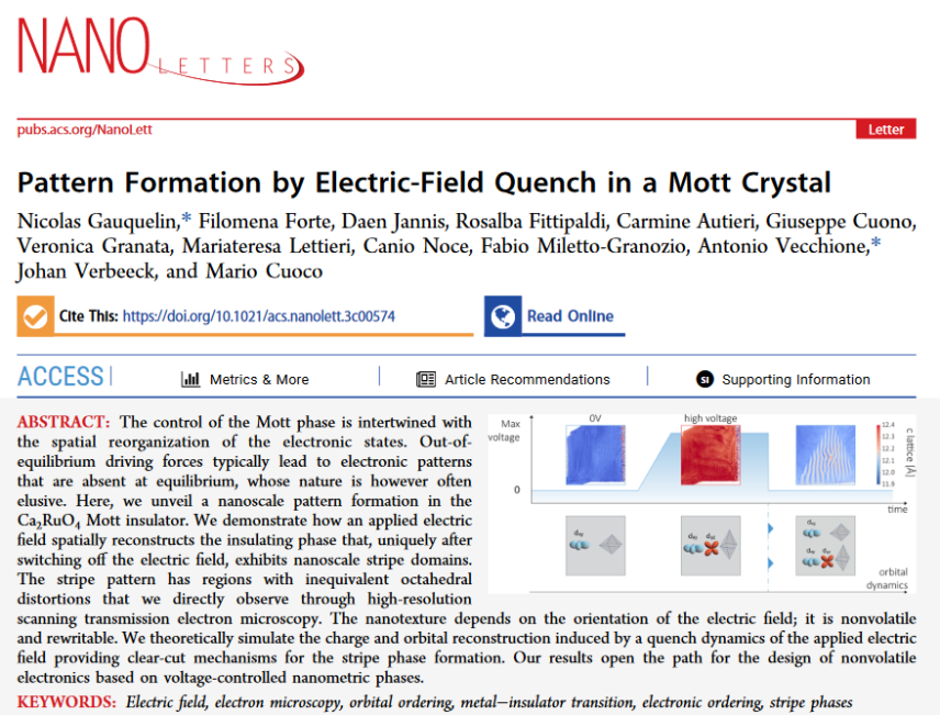 Unveiled new paths to design nanoscale patterns in Mott insulators