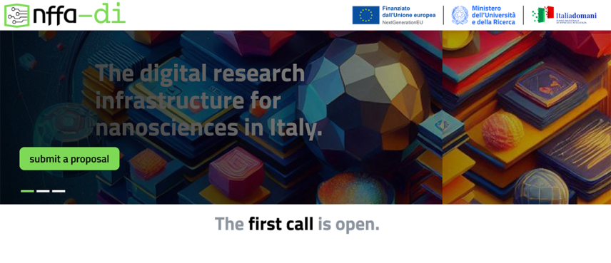 1st CALL FOR PROPOSALS to access the NFFA-DI research infrastructure