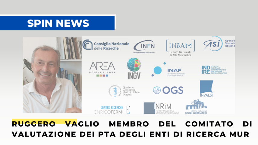 Ruggero Vaglio membro del comitato di valutazione dei PTA degli enti di ricerca MUR